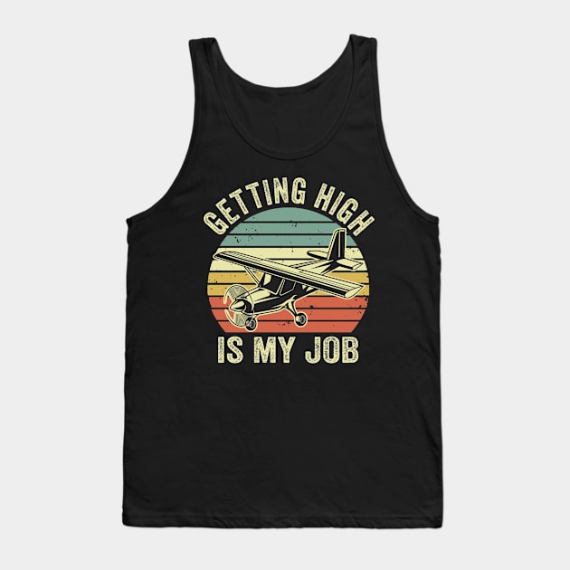 Pilot Funny Aviation Lover Quotes Airplane Enthusiast Tank Top by Visual Vibes